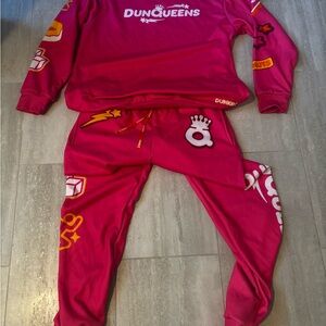 Dunkin Donuts DunQueens Pink Track Pants & Joggers XL